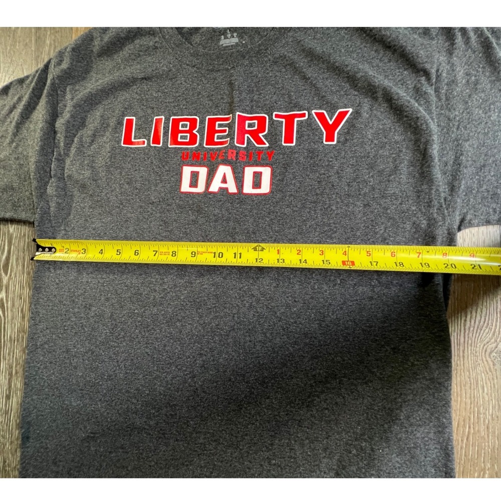 Champion T-Shirt Mens Large Gray Liberty University Dad Short Sleeve Tee - Picture 3 of 6